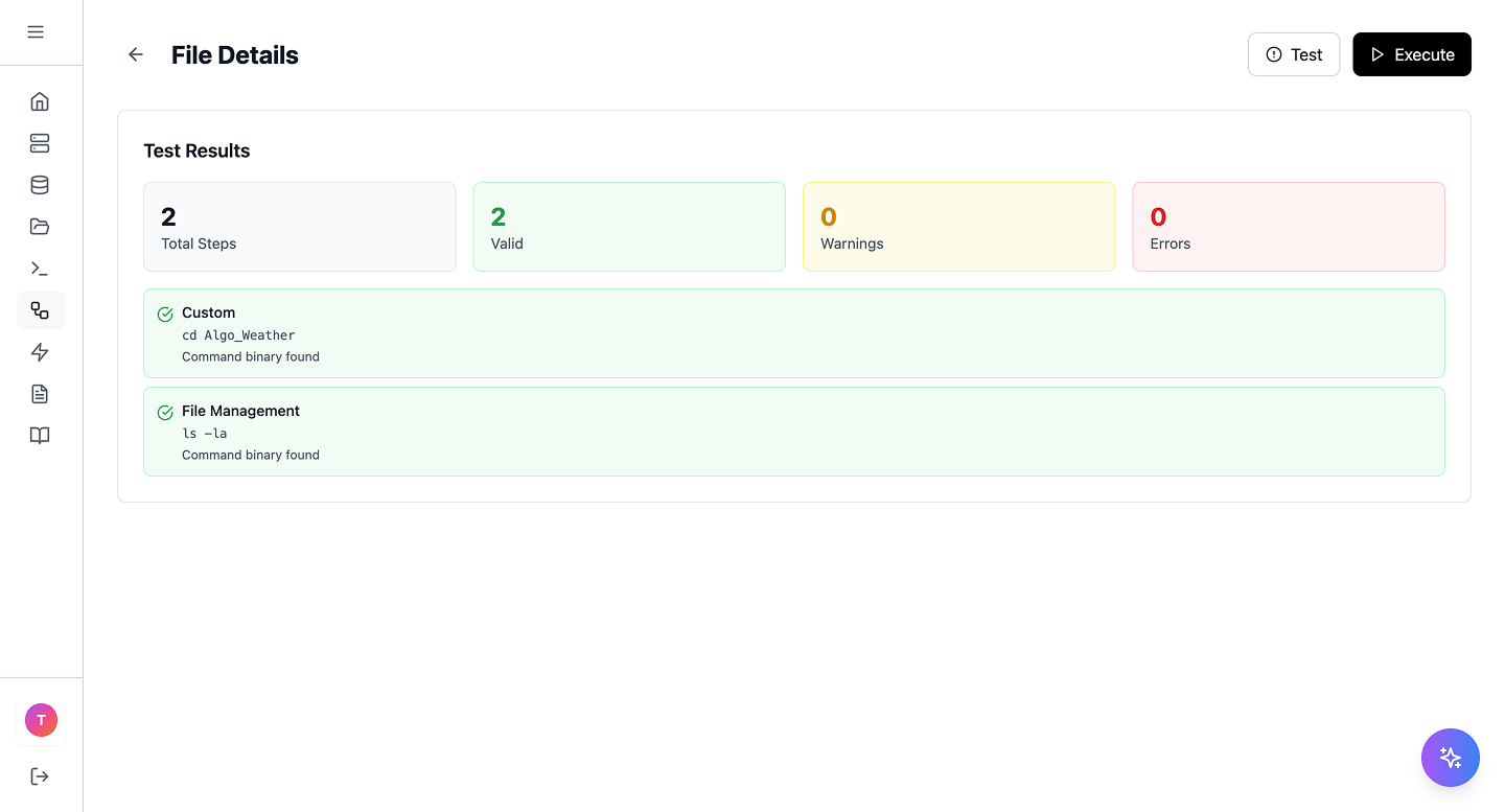 Server monitoring dashboard